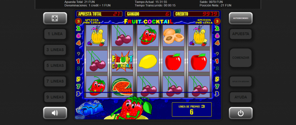 Ventajas de jugar a tragaperras Fruit Cocktail Pin Up Casino